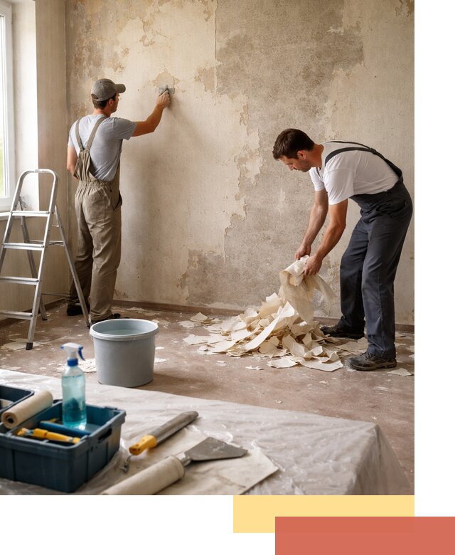 Снятие старых обоев в Тюмени быстро и качественно