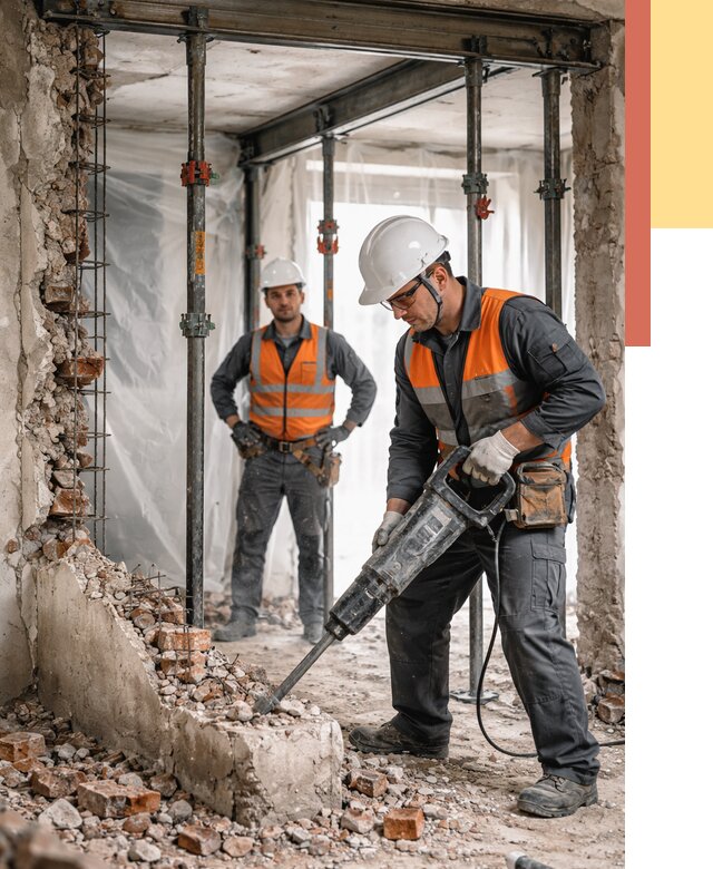 Снос несущих стен в Тюмени от 10462 руб. — демонтаж несущей стены под ключ | ОТДЕЛОЧНИК-Тюм