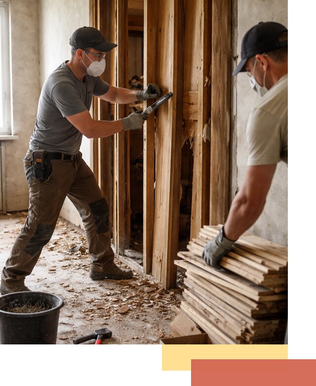 Демонтаж деревянных перегородок в Тюмени быстро и аккуратно