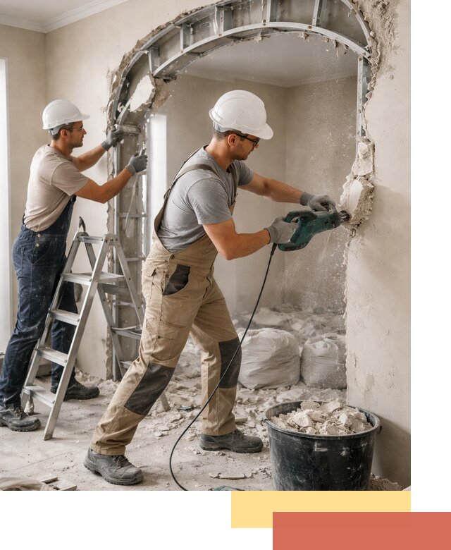 Демонтаж гипсокартонной арки в Тюмени быстро и аккуратно