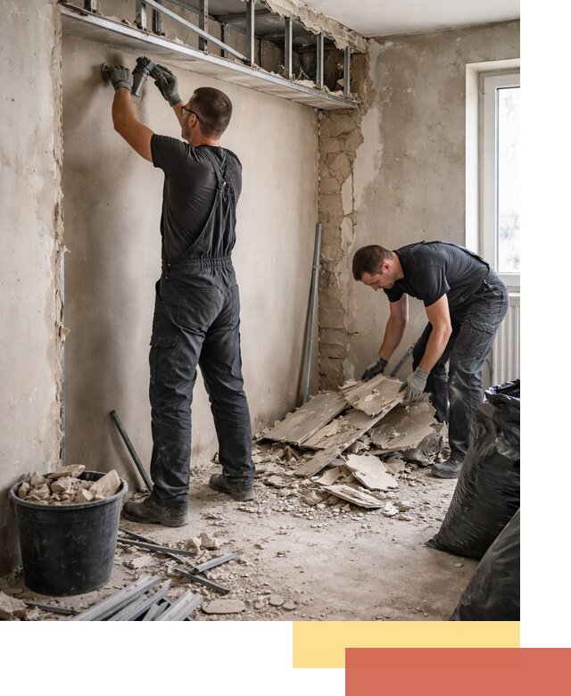 Демонтаж короба из гипсокартона в Тюмени быстро и аккуратно