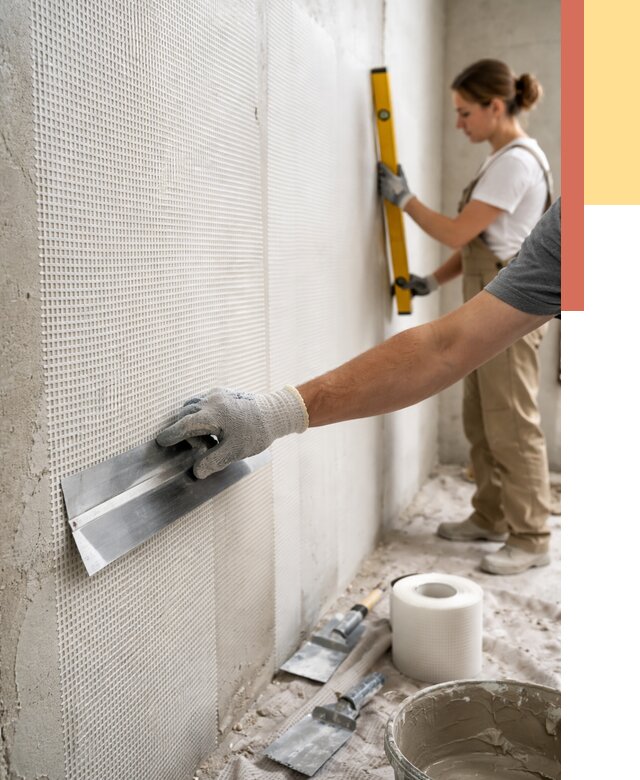 Армирование стен стеклосеткой в Тюмени от 3266 руб. под ключ | ОТДЕЛОЧНИК-Тюм