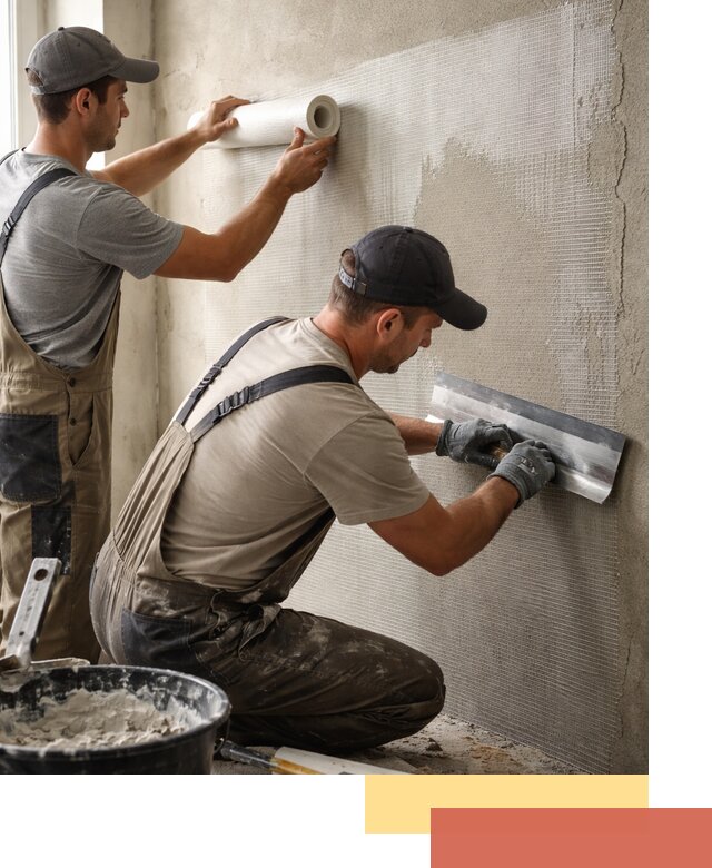 Армирование стен стеклосеткой в Тюмени для прочной отделки