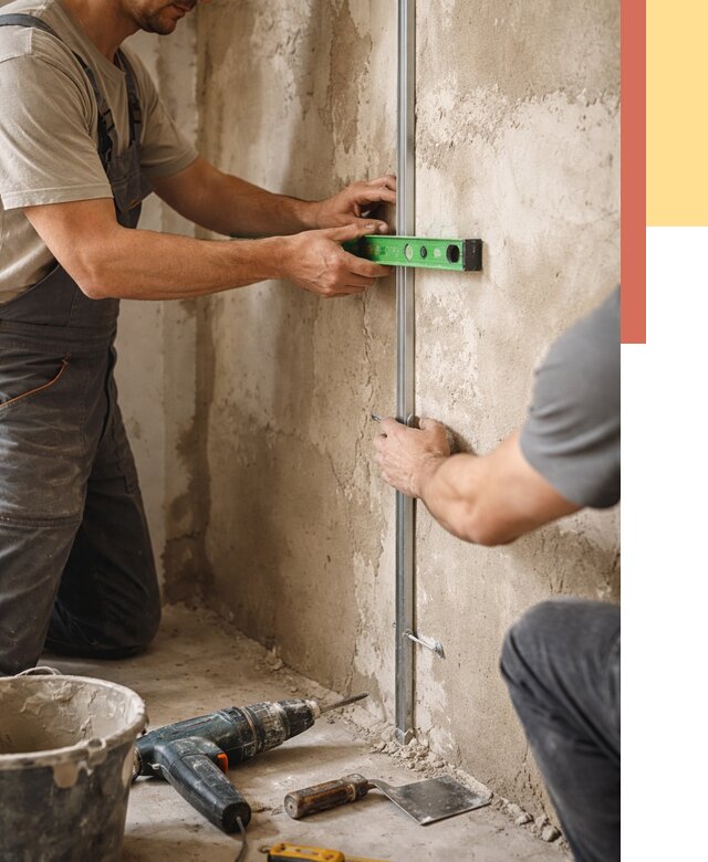 Установка штукатурных маяков в Тюмени от 7145 руб. — быстро и недорого | ОТДЕЛОЧНИК-Тюм