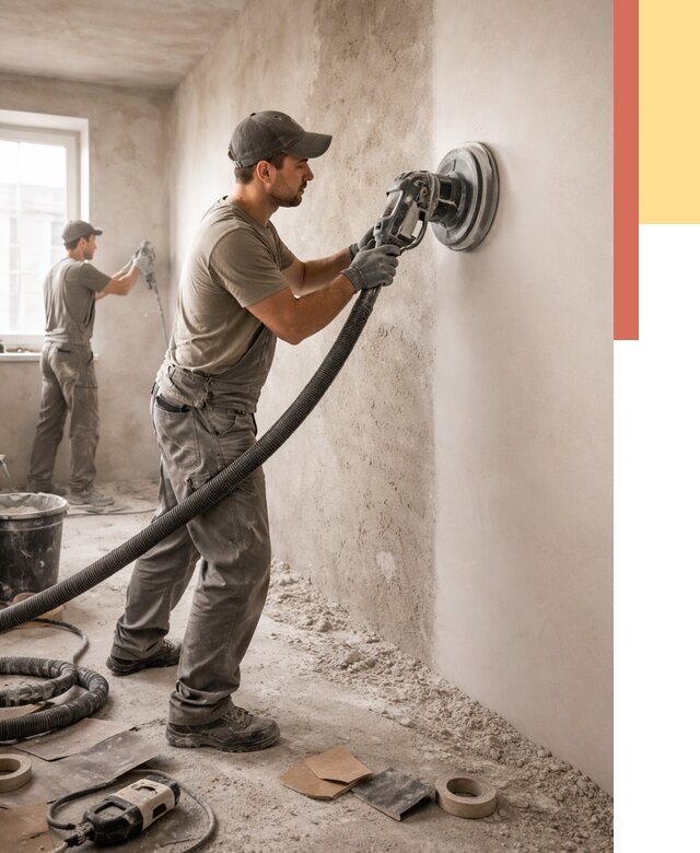 Шлифовка стен в Тюмени от 1225 руб/м2 — быстро и недорого | ОТДЕЛОЧНИК-Тюм