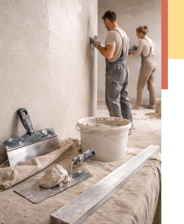 Штукатурка стен гипсовая в Тюмени от 4593 руб/м2 — быстро и недорого | ОТДЕЛОЧНИК-Тюм