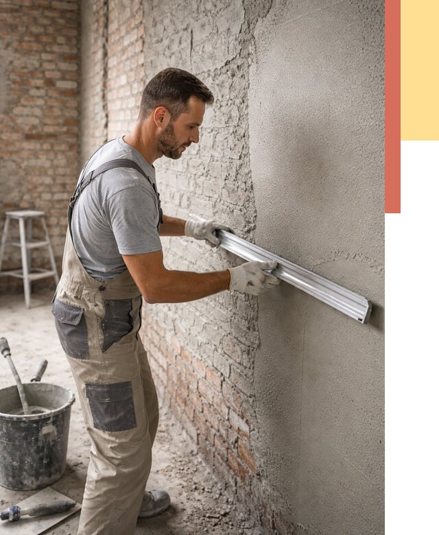 Штукатурка кирпичных стен в Тюмени от 4593 руб/м2 — быстро и недорого | ОТДЕЛОЧНИК-Тюм