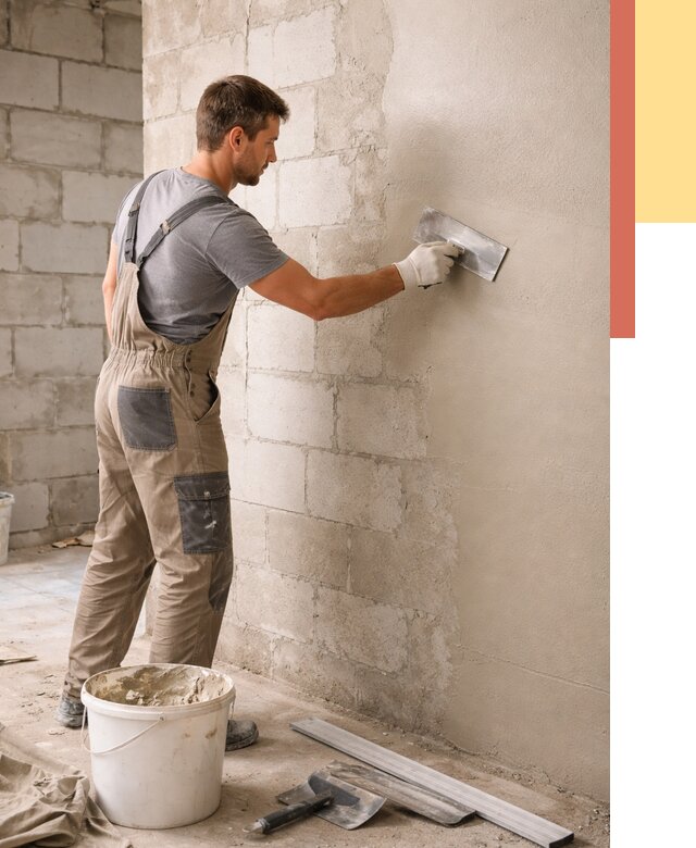 Штукатурка стен из газобетона в Тюмени от 2143 руб./м2 — быстро и недорого | ОТДЕЛОЧНИК-Тюм