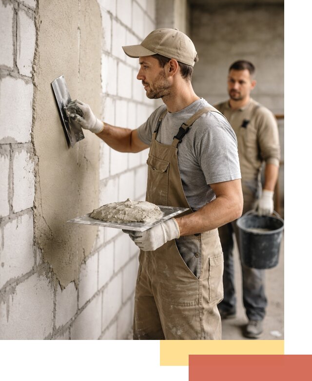 Штукатурка стен из газобетона в Тюмени под ключ