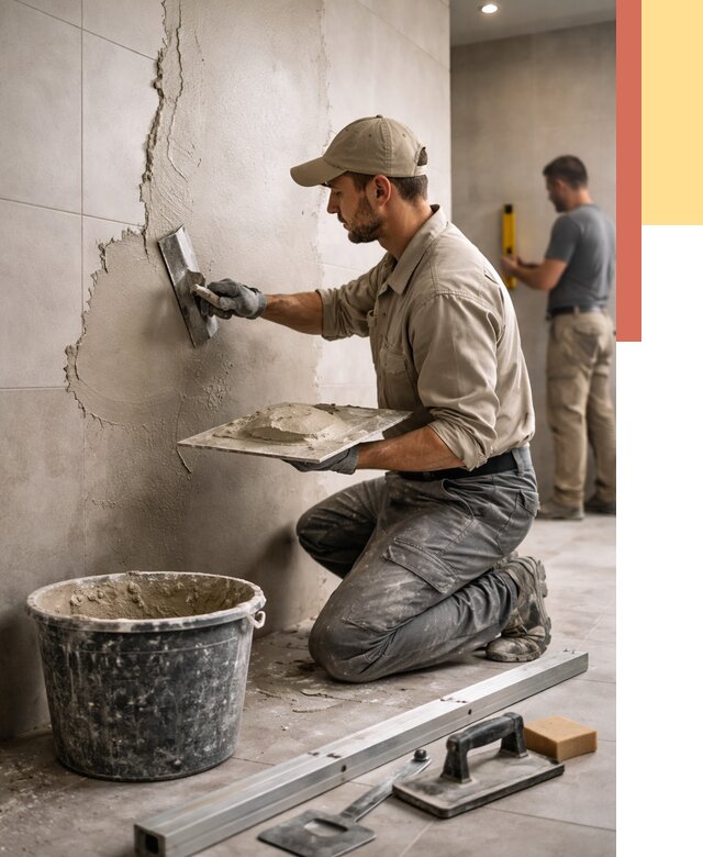 Штукатурка стен в ванной в Тюмени от 4593 руб./м² — выравнивание под ключ | ОТДЕЛОЧНИК-Тюм