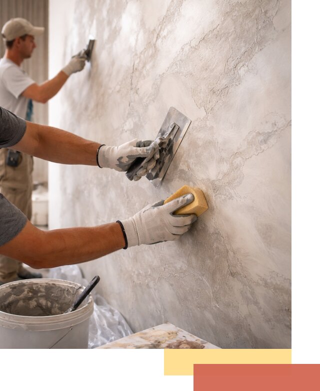 Декоративная штукатурка под мрамор в Тюмени для стен и потолков