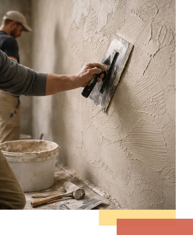 Фактурная штукатурка стен в Тюмени — монтаж, отделка, реставрация