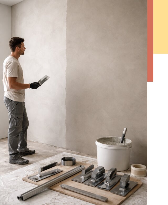 Нанесение микроцемента на стены в Тюмени от 3266 руб./м2 под ключ | ОТДЕЛОЧНИК-Тюм