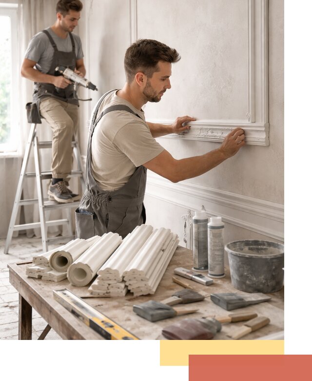 Монтаж лепнины на стены в Тюмени профессионально и качественно