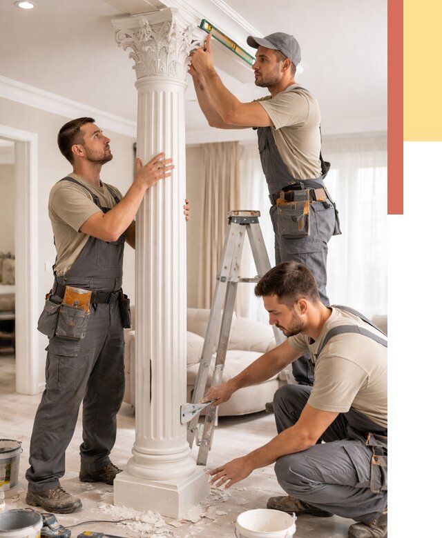 Установка декоративных колонн в Тюмени от 12248 руб. под ключ | ОТДЕЛОЧНИК-Тюм