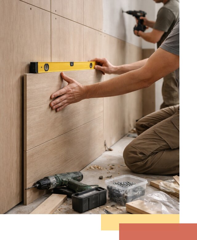 Профессиональный монтаж МДФ панелей на стены в Тюмени