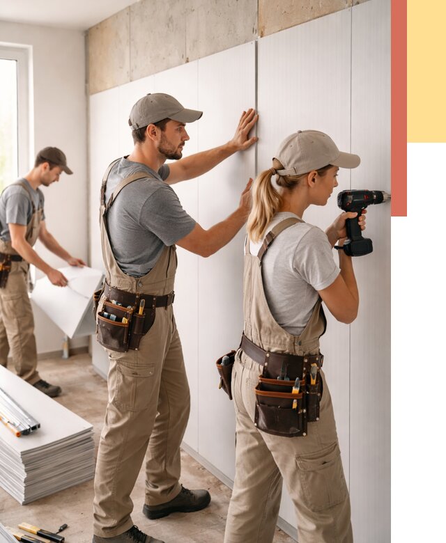 Монтаж ПВХ панелей на стены в Тюмени от 459 руб/м2 — быстро и недорого | ОТДЕЛОЧНИК-Тюм