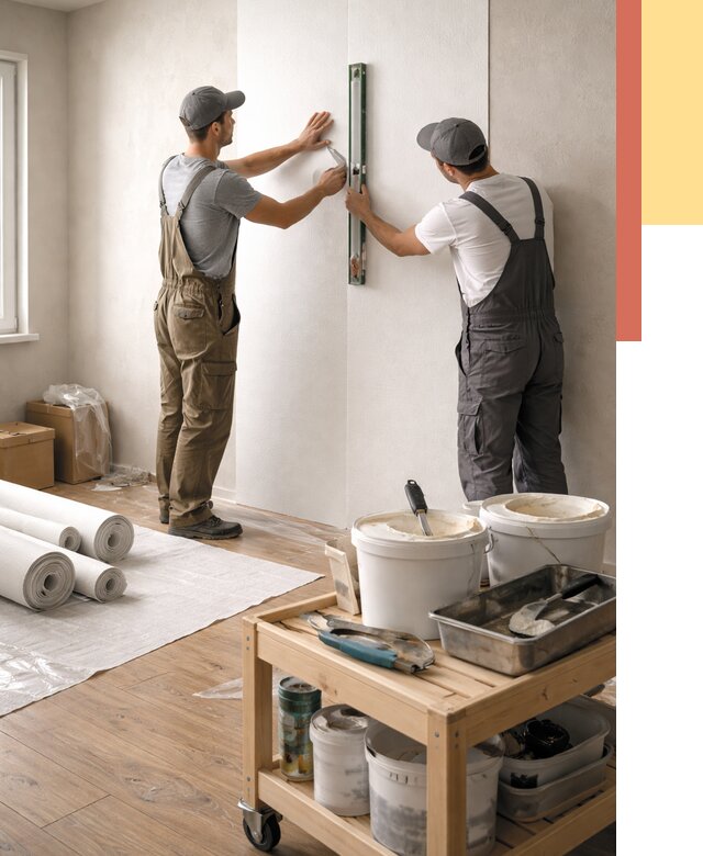 Поклейка стеклообоев в Тюмени от 6635 руб. за м2 — быстро и недорого | ОТДЕЛОЧНИК-Тюм