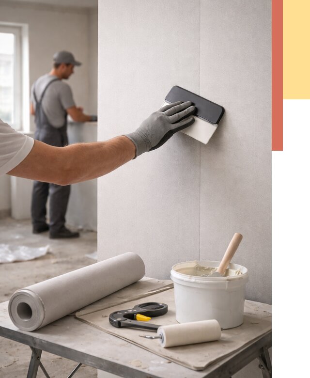 Поклейка обоев под покраску в Тюмени от 3572 руб. за м2 | ОТДЕЛОЧНИК-Тюм