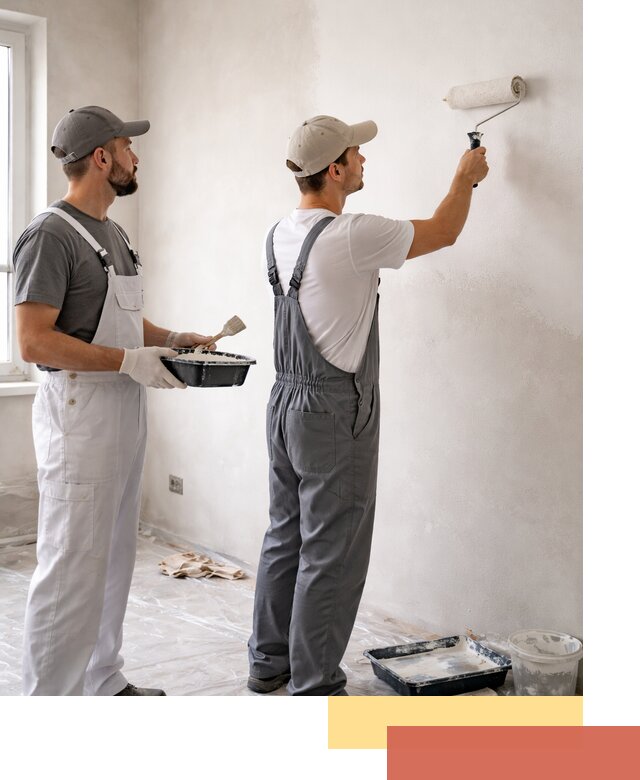 Покраска стен водоэмульсионной краской в Тюмени