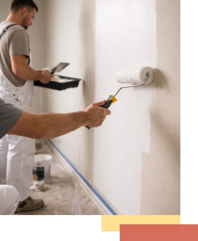 Покраска стен акриловой краской профессионально в Тюмени