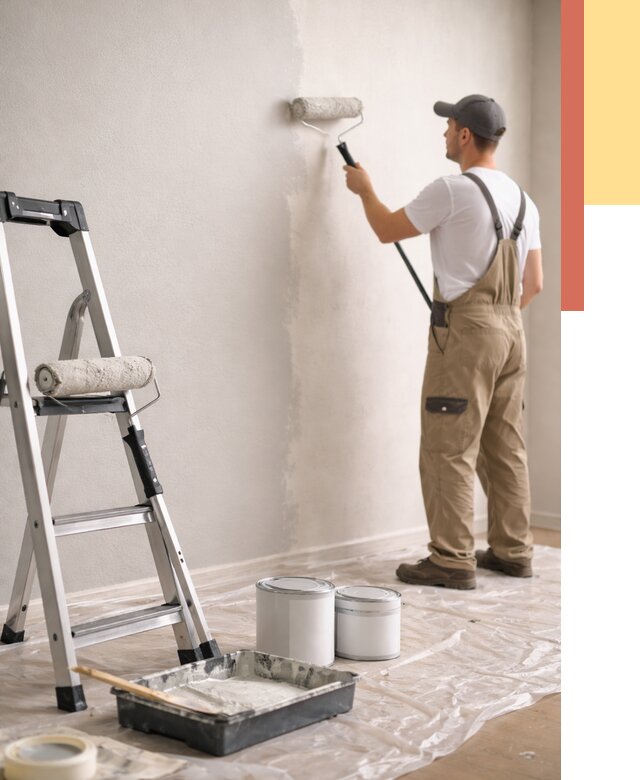 Покраска стен латексной краской в Тюмени от 4593 руб. за м2 | ОТДЕЛОЧНИК-Тюм