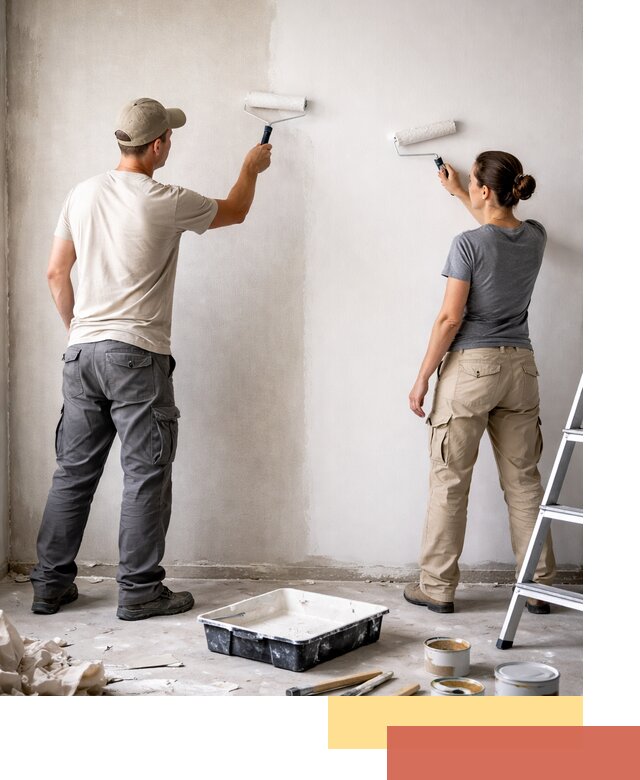 Окраска стен по стеклохолсту в Тюмени качественно и долговечно