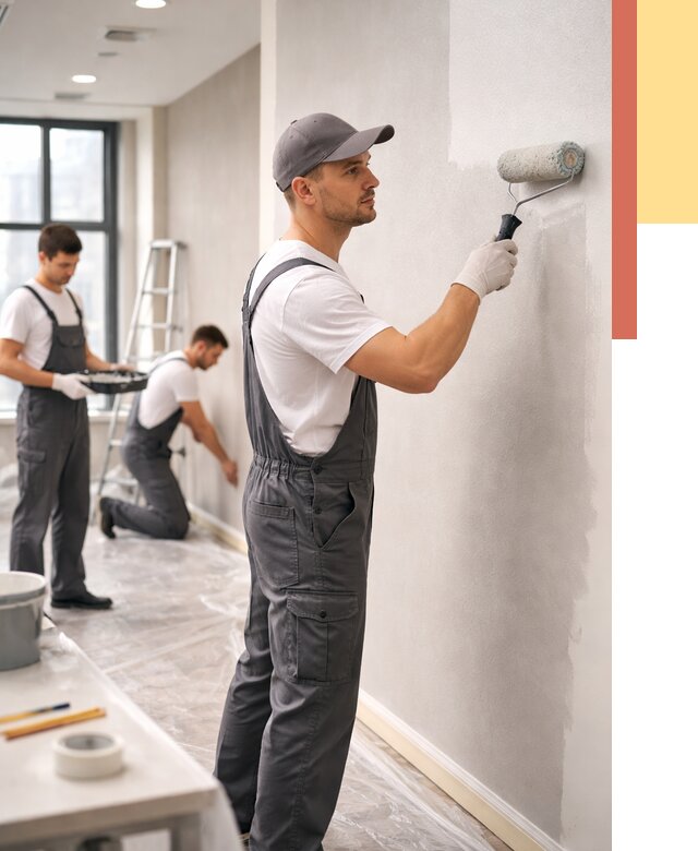 Покраска стен в офисе в Тюмени от 8676 руб. — быстро и недорого | ОТДЕЛОЧНИК-Тюм