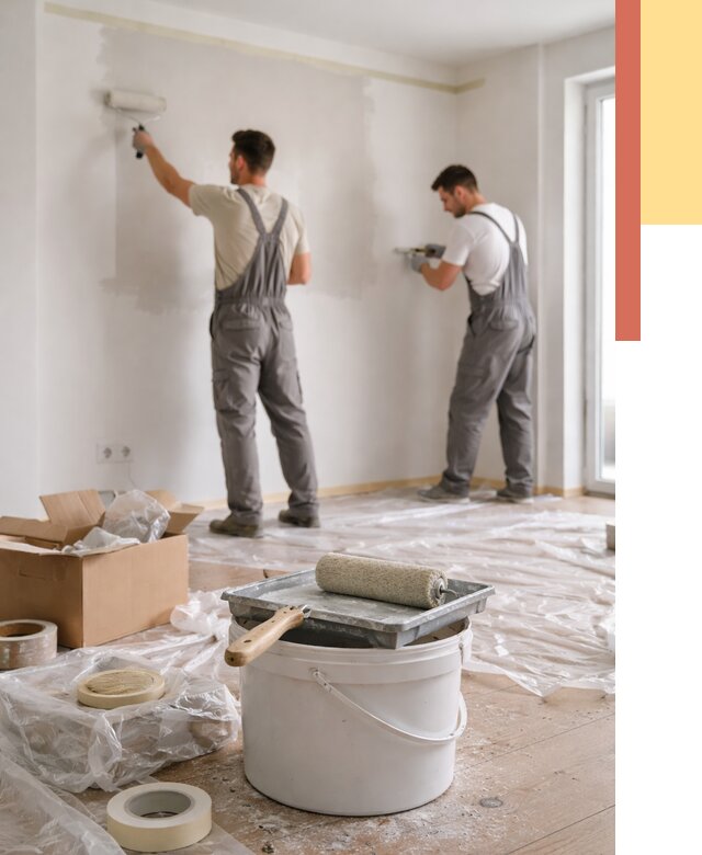 Покраска стен в квартире в Тюмени от 2552 руб/м2 — быстро и недорого | ОТДЕЛОЧНИК-Тюм