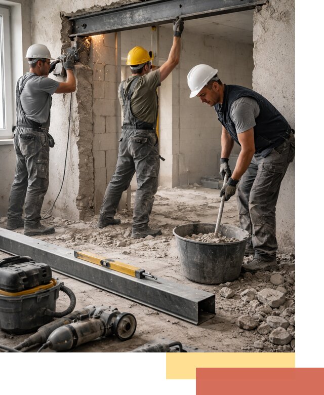 Создание проемов в стенах и несущих конструкциях в Тюмени