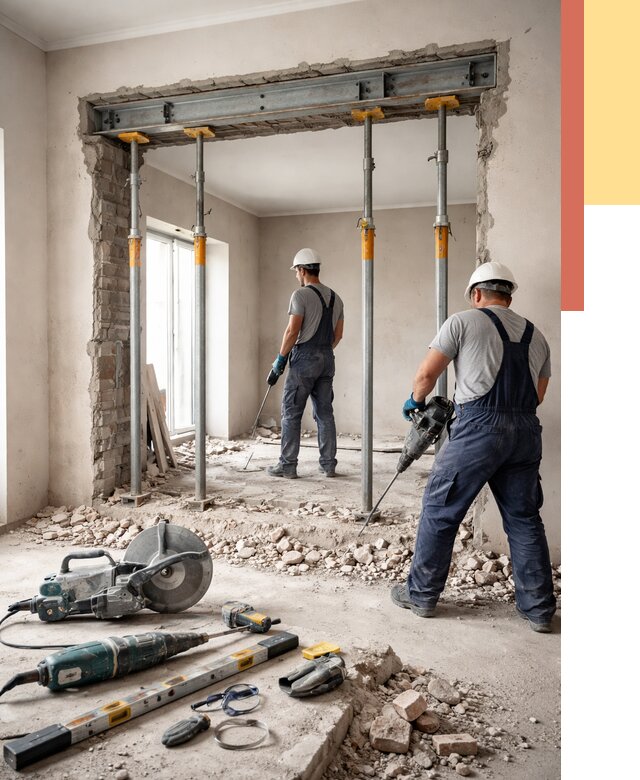 Прорезка проема в стене в Тюмени от 4593 руб. — быстро и недорого | ОТДЕЛОЧНИК-Тюм