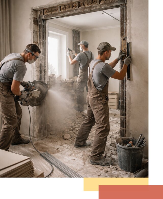 Расширение дверного проема под установку новой двери в Тюмени