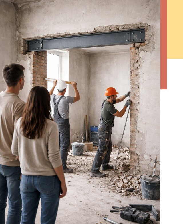 Усиление проема в стене в Тюмени от 9697 руб. — усиление дверного проема металлоконструкцией | ОТДЕЛОЧНИК-Тюм