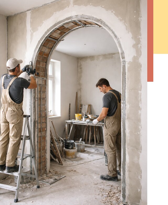 Устройство арочного проема в Тюмени от 9697 руб. под ключ — быстро и недорого | ОТДЕЛОЧНИК-Тюм