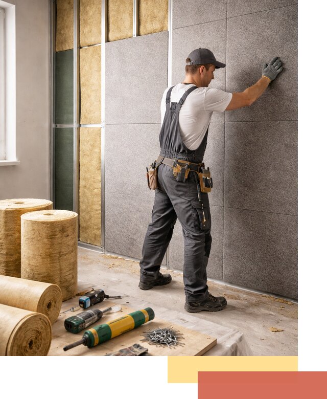 Профессиональная шумоизоляция стен в Тюмени для квартиры и офиса