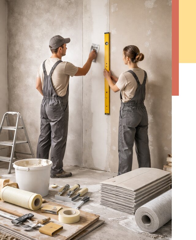 Отделка стен в Тюмени от 1531 руб/м² — недорого, быстро, под ключ | ОТДЕЛОЧНИК-Тюм