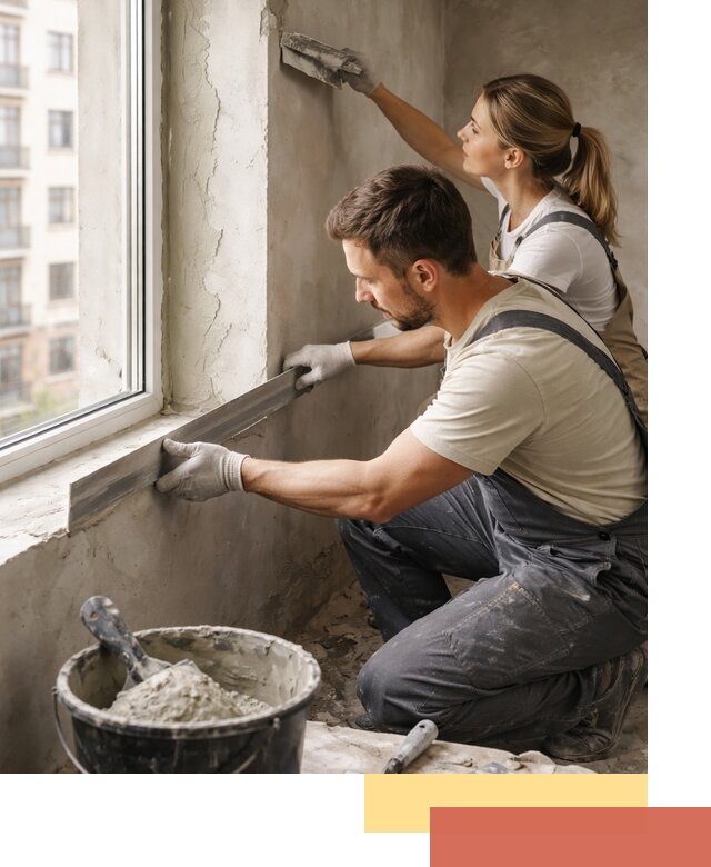 Штукатурка откосов дверей и окон профессионально в Тюмени