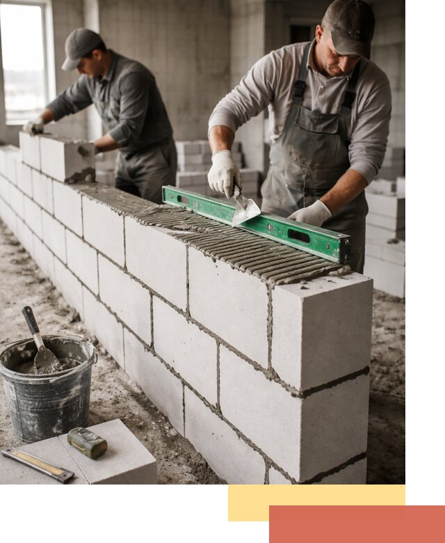 Кладка перегородок из газобетона в Тюмени быстро и качественно
