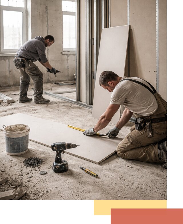 Кладка перегородок из ПГП под ключ в Тюмени