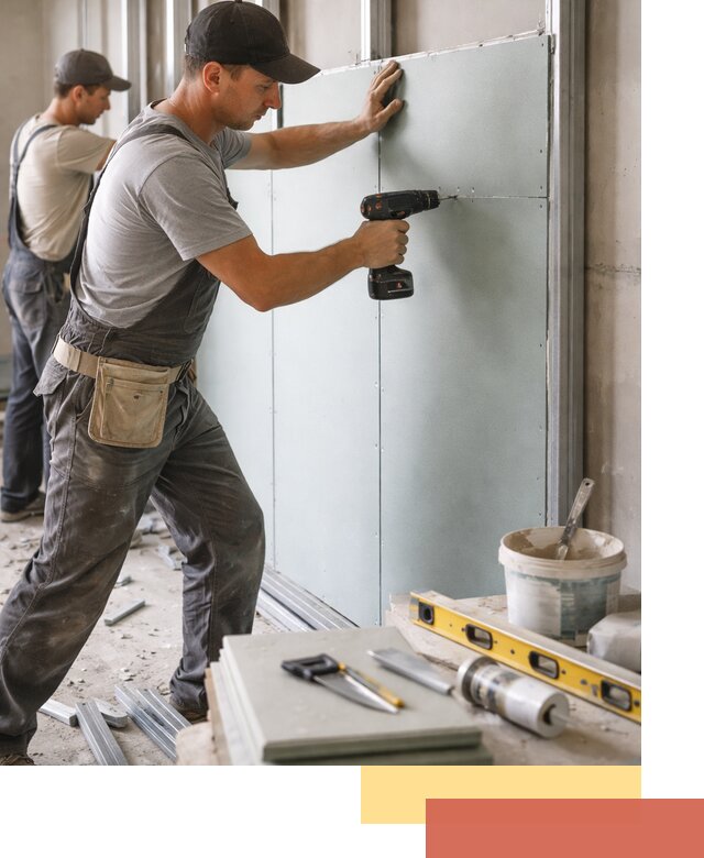 Кладка влагостойких перегородок ПГП в Тюмени