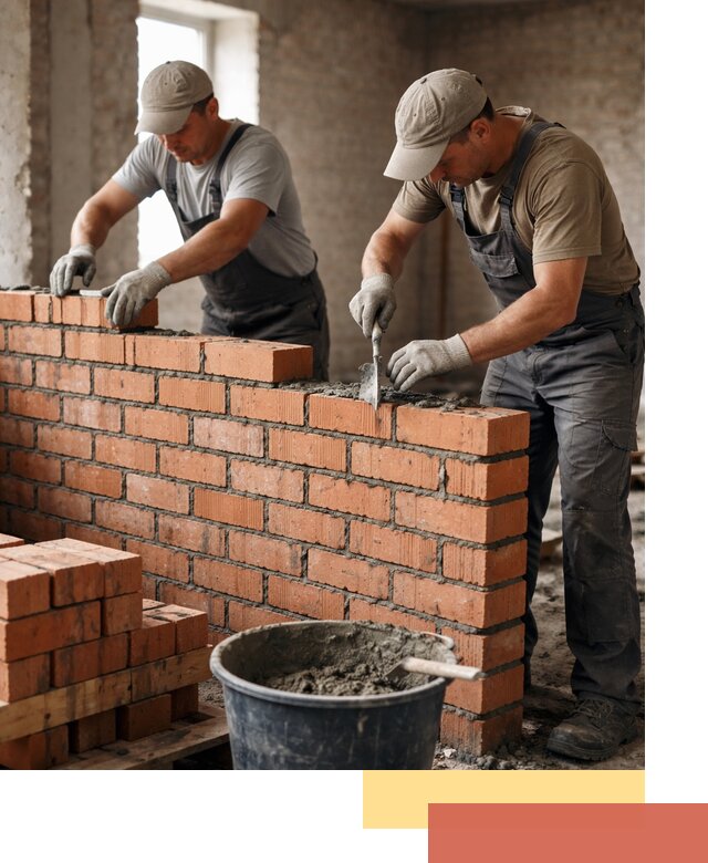 Кладка кирпичных перегородок под ключ в Тюмени