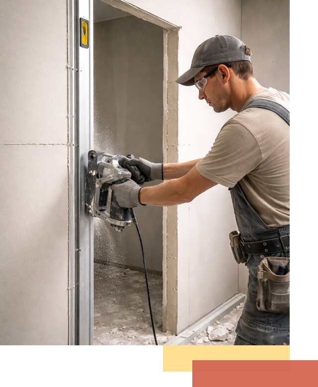 Устройство дверного проема в перегородке в Тюмени