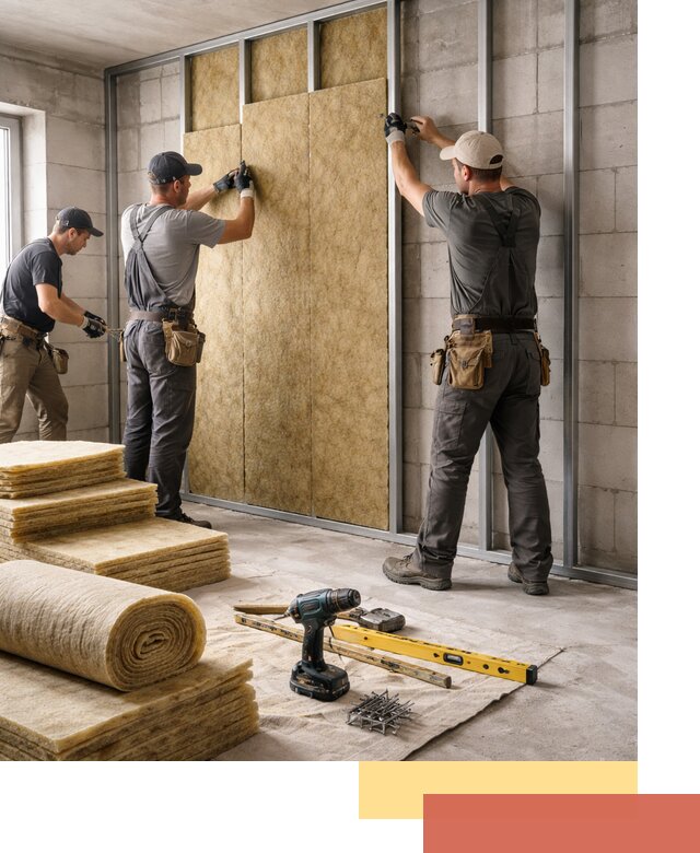 Шумоизоляция перегородок из блоков в Тюмени — монтаж и защита шумоизоляцией