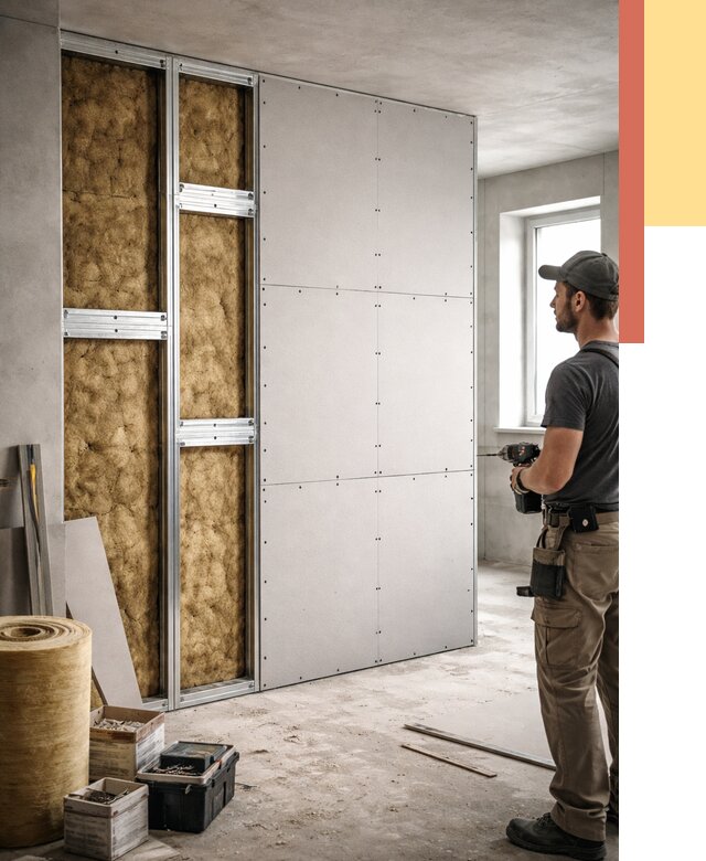 Усиленная перегородка под навеску в Тюмени от 13065 руб. — монтаж под ключ | ОТДЕЛОЧНИК-Тюм