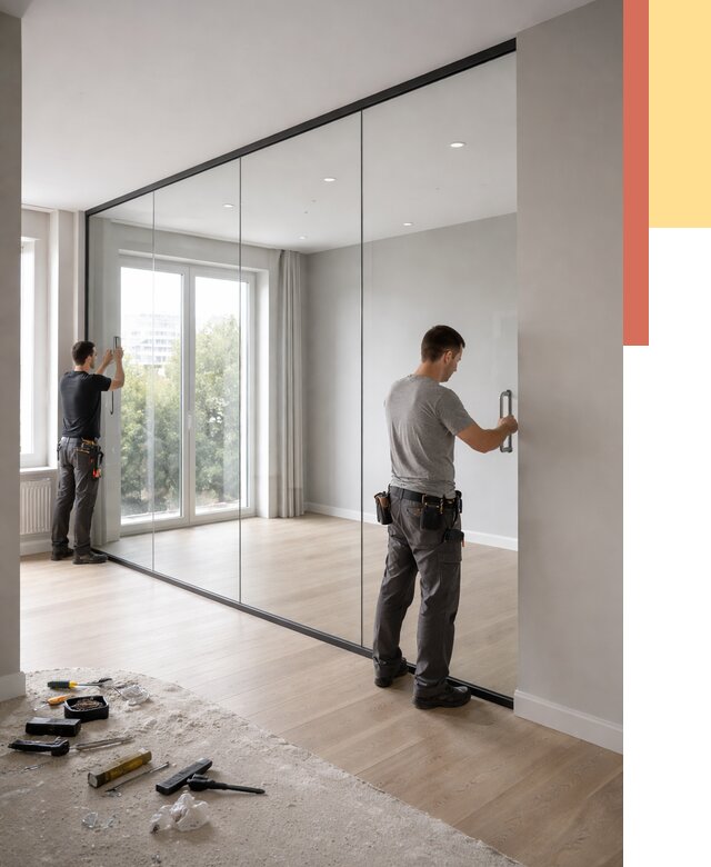 Изготовление стеклянных перегородок в Тюмени от 12606 руб. под ключ | ОТДЕЛОЧНИК-Тюм