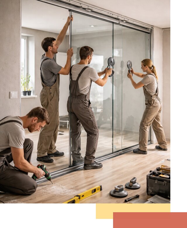 Изготовление стеклянных перегородок на заказ в Тюмени