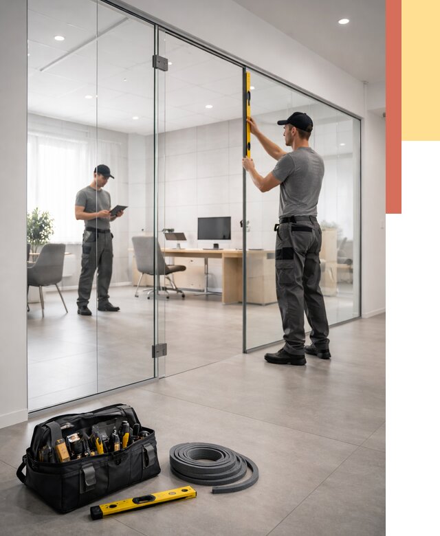 Цельностеклянные перегородки под ключ в Тюмени от 9697 руб. — монтаж и цены | ОТДЕЛОЧНИК-Тюм