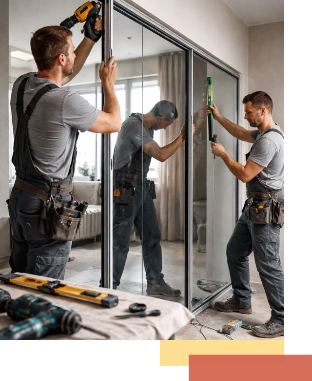 Каркасные стеклянные перегородки под ключ в Тюмени