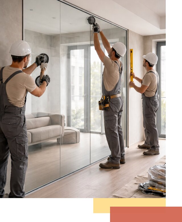 Перегородки из закаленного стекла в Тюмени для офисов и квартир