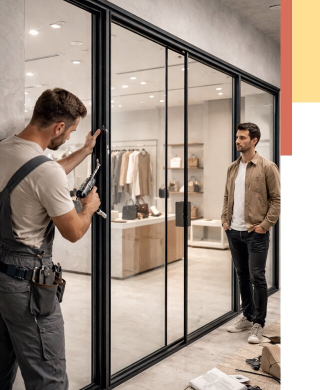 Стеклянные перегородки для магазинов в Тюмени от 8370 руб. под ключ | ОТДЕЛОЧНИК-Тюм